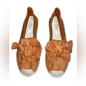 Musshoe Flat Suede Espadrilles Size 10 NWOB